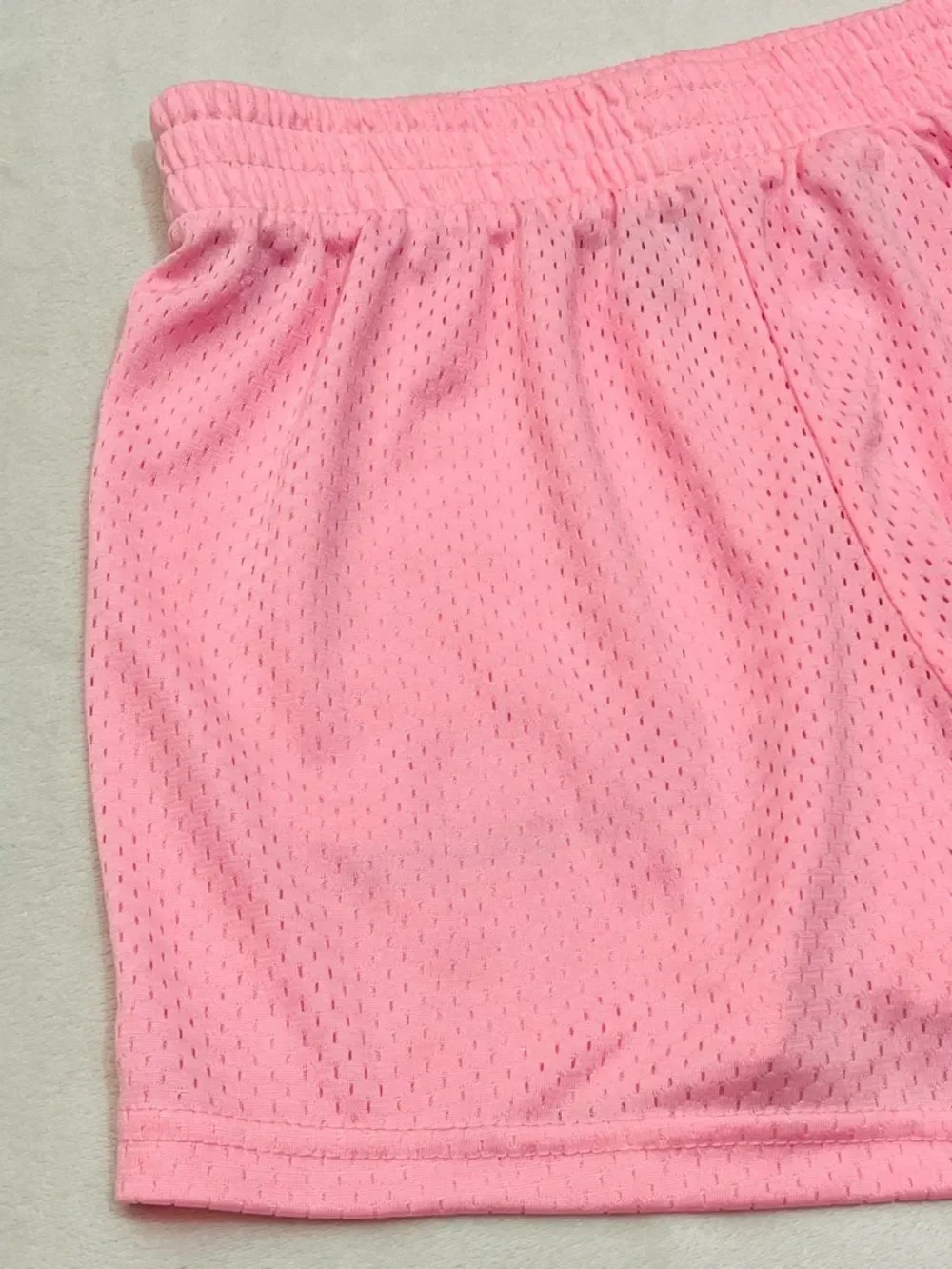 Champion Pink Vibrant Mesh Authentic Athletic Shorts w Script Logo Girls Sz XL